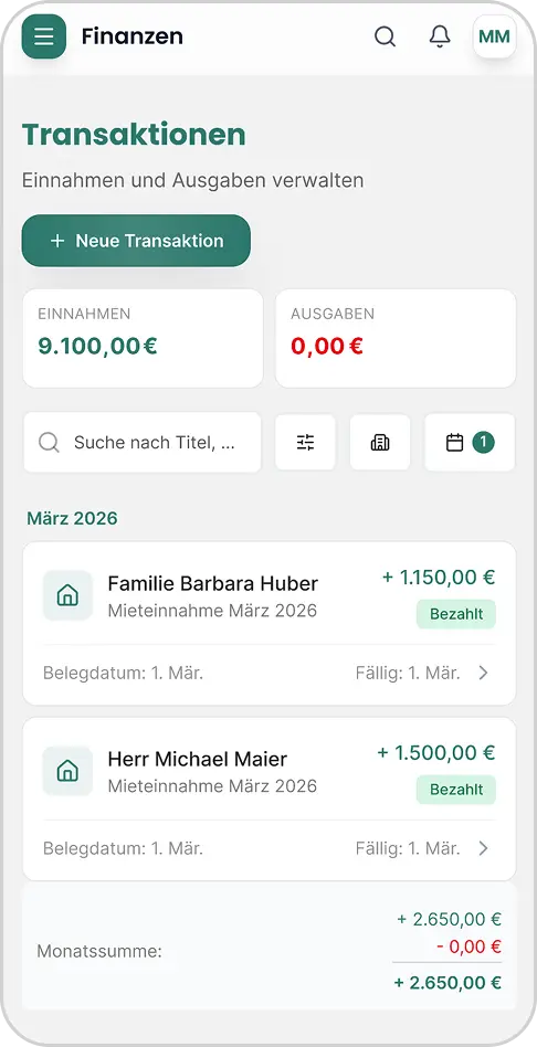 Finanzen und Transaktionen verwalten auf dem Smartphone
