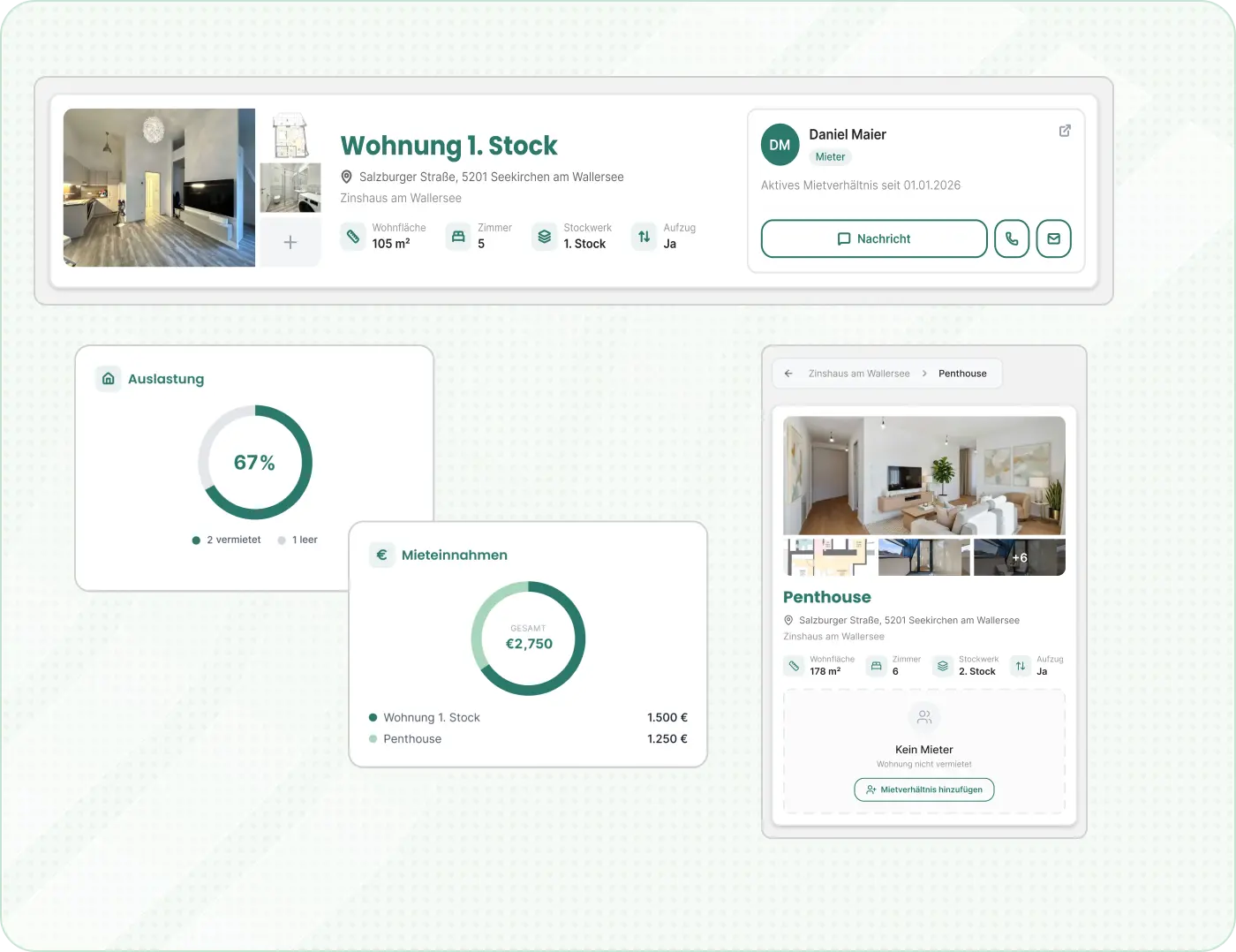 Objekte und Einheiten verwalten