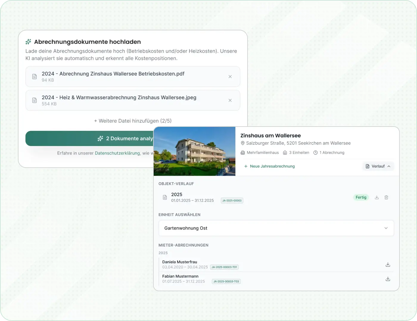 Betriebskostenabrechnung in immovio